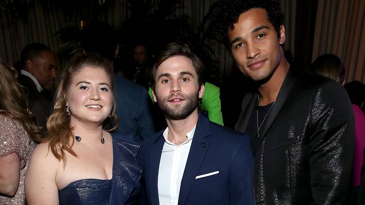 (L-R) Jaicy Elliot, Jake Borelli, and Devin Way are seen as Entertainment Weekly Celebrates Screen Actors Guild Award Nominees at Chateau Marmont