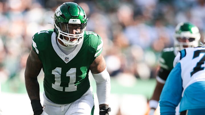 New York Jets defensive end Jermaine Johnson New York Jets defensive end Jermaine Johnson