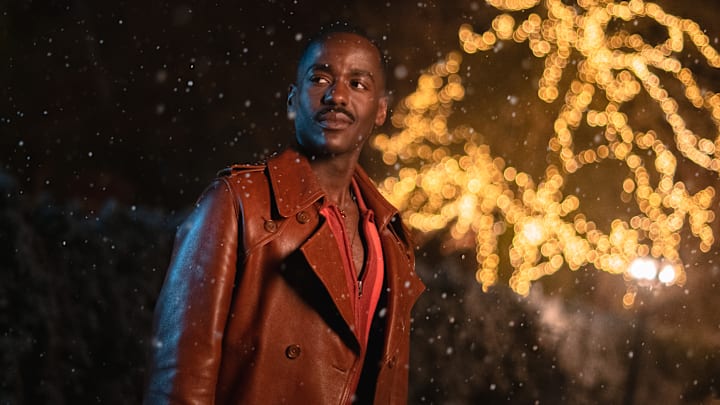 The Doctor ((Ncuti Gatwa) in the Doctor Who Christmas Special 2023.