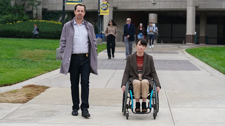 “Higher Education” – NCIS investigates the death of a college student who was killed while running across the street and had connections to McGee’s wife, Delilah (Margo Harshman), on the CBS Original series NCIS, Monday, Dec. 5 (9:00-10:00 PM, ET/PT) on the CBS Television Network and available to stream live and on demand on Paramount+*. Pictured: Sean Murray as Special Agent Timothy McGee and Margo Harshman as Delilah Fielding. Photo: Sonja Flemming/CBS ©2022 CBS Broadcasting, Inc. All Rights