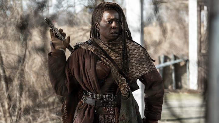 Danai Gurira as Michonne - The Walking Dead: The Ones Who Live _ Season 1, Episode 1 - Photo Credit: Gene Page/AMC