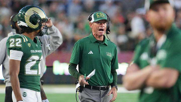 Sep 19, 2026; Fort Collins, Colorado, USA; Colorado State Rams head coach Jim Mora.