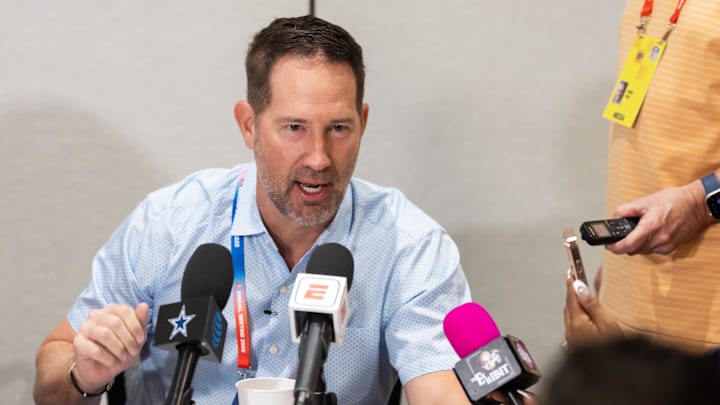 Dallas Cowboys head coach Brian Schottenheimer during the 2026 NFL Annual League Meeting at the Arizona Biltmore. 
