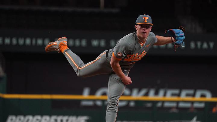 Feb 28, 2026; Arlington, TX, USA; Tennessee Volunteers against Arizona State Sun Devils during the Amegy Bank College Baseball Series at Globe Life Field. Mandatory Credit: Dustin Safranek-Imagn Images