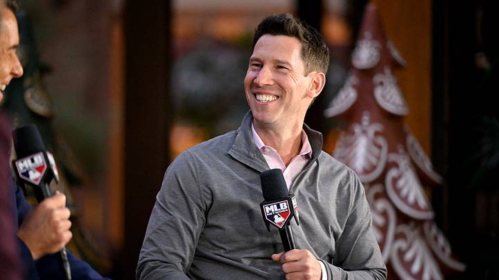 Dec 9, 2024; Dallas, TX, USA; Boston Red Sox chief baseball officer Craig Breslow speaks with the media at the Hilton Anatole during the 2024 MLB Winter Meetings. Mandatory Credit: Jerome Miron-Imagn Images Dec 9, 2024; Dallas, TX, USA; Boston Red Sox chief baseball officer Craig Breslow speaks with the media at the Hilton Anatole during the 2024 MLB Winter Meetings. Mandatory Credit: Jerome Miron-Imagn Images