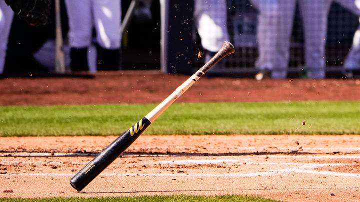 Feb 24, 2026; Peoria, Arizona, USA; A bat during the first inning in Peoria, Arizona. Mandatory Credit: Arianna Grainey-Imagn Images Feb 24, 2026; Peoria, Arizona, USA; A bat during the first inning in Peoria, Arizona. Mandatory Credit: Arianna Grainey-Imagn Images