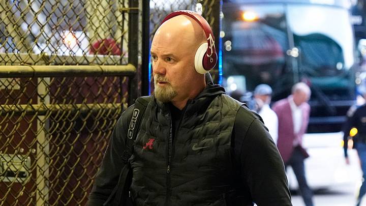 Nov 29, 2025; Auburn, Alabama, USA; Alabama offensive coordinator Ryan Grubb enters Jordan-Hare Stadium before the game with Auburn in the 2025 Iron Bowl. Mandatory Credit: Gary Cosby Jr.-Tuscaloosa News Nov 29, 2025; Auburn, Alabama, USA; Alabama offensive coordinator Ryan Grubb enters Jordan-Hare Stadium before the game with Auburn in the 2025 Iron Bowl. Mandatory Credit: Gary Cosby Jr.-Tuscaloosa News