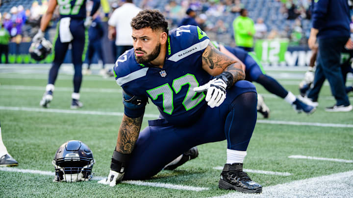 Abraham Lucas of the Seattle Seahawks