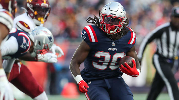 RB Rhamondre Stevenson could be one of the next three Patriots to be extended. 