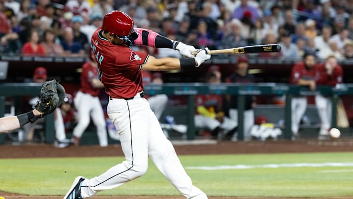 May 28, 2025; Phoenix, Arizona, USA; Arizona Diamondbacks second baseman Jordan Lawlar against the Pittsburgh Pirates at Chase Field. Mandatory Credit: Mark J. Rebilas-Imagn Images May 28, 2025; Phoenix, Arizona, USA; Arizona Diamondbacks second baseman Jordan Lawlar against the Pittsburgh Pirates at Chase Field. Mandatory Credit: Mark J. Rebilas-Imagn Images