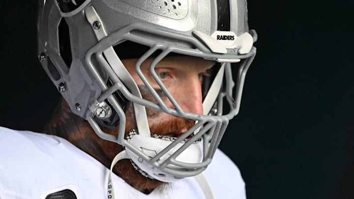 Las Vegas Raiders defensive end Maxx Crosby in the tunnel against the Philadelphia Eagles at Lincoln Financial Field. 
