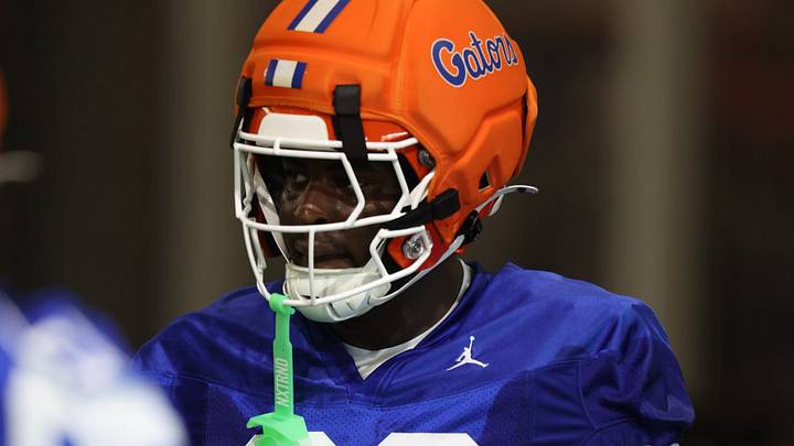 Florida tight end Heze Kent (86) during spring football practice at Heavener Football Center in Gainesville, FL on Thursday, March 5, 2026. [Alan Youngblood/Gainesville Sun]