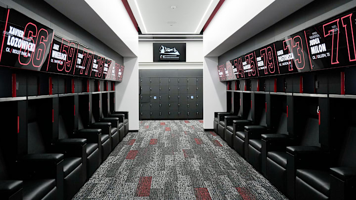 The new team locker room, Wednesday, June 11, 2025, at Sheakley Indoor Performance Center in Cincinnati.