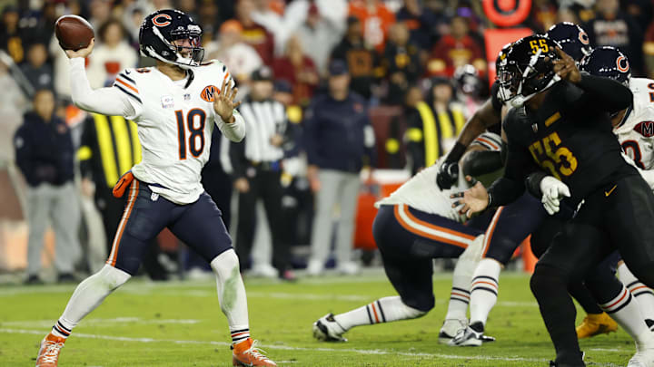 Caleb Williams setting up and throwing accurately from the pocket needs to be emphasized from the Bears because of his inability to produce yards after the catch with errant throws.