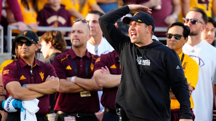 Arizona State head coach Kenny Dillingham is the leading candidate for national college football coach of the year.