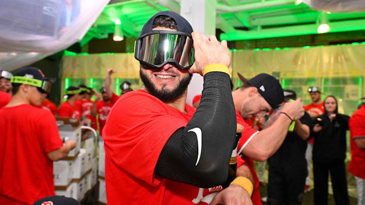 Sep 26, 2025; Boston, Massachusetts, USA; Boston Red Sox right fielder Wilyer Abreu (52) celebrates clinching a playoff spot after their game against the Detroit Tigers at Fenway Park. Mandatory Credit: Eric Canha-Imagn Images Sep 26, 2025; Boston, Massachusetts, USA; Boston Red Sox right fielder Wilyer Abreu (52) celebrates clinching a playoff spot after their game against the Detroit Tigers at Fenway Park. Mandatory Credit: Eric Canha-Imagn Images