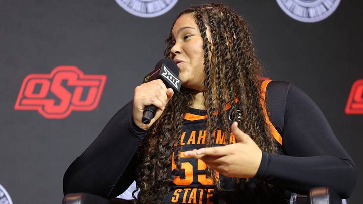 Oklahoma State player Audi Crooks. Oklahoma State player Audi Crooks.