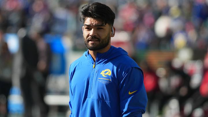 Los Angeles Rams wide receiver Puka Nacua (12) during the 2026 NFL Melbourne Game against the San Francisco 49ers at Melbourne Cricket Ground. Mandatory Credit: Kirby Lee-Imagn Images