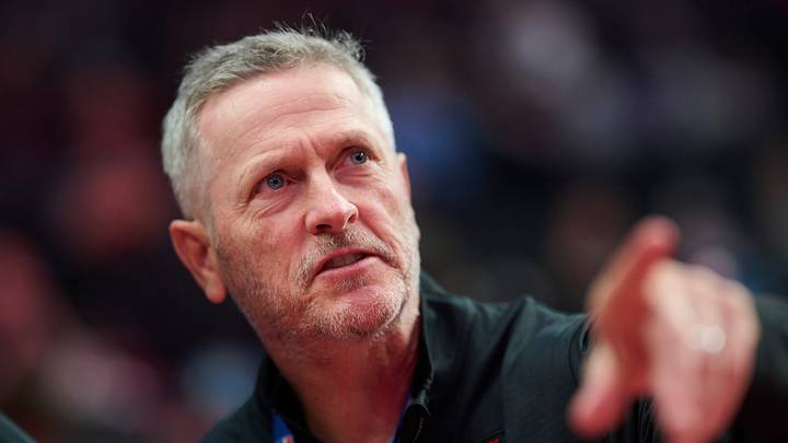 Apr 2, 2026; Portland, Oregon, USA; Tom Dundon, the new owner of the Portland Trail Blazers, before a game between the Portland Trail Blazers and the New Orleans Pelicans at Moda Center. Mandatory Credit: Troy Wayrynen-Imagn Images Apr 2, 2026; Portland, Oregon, USA; Tom Dundon, the new owner of the Portland Trail Blazers, before a game between the Portland Trail Blazers and the New Orleans Pelicans at Moda Center. Mandatory Credit: Troy Wayrynen-Imagn Images