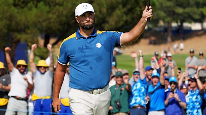 Jon Rahm won three points for victorious Team Europe at last year's Ryder Cup in Rome. Jon Rahm won three points for victorious Team Europe at last year's Ryder Cup in Rome.