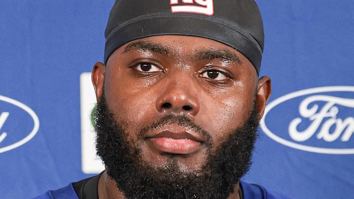 NFL New York Giants offensive tackle Andrew Thomas