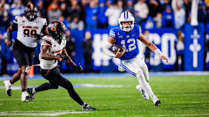 Jake Retzlaff scrambles for 27 yards on game-winning drive against Oklahoma State Jake Retzlaff scrambles for 27 yards on game-winning drive against Oklahoma State