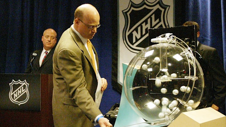 NHL Holds News Conference And Draft Pick Lottery