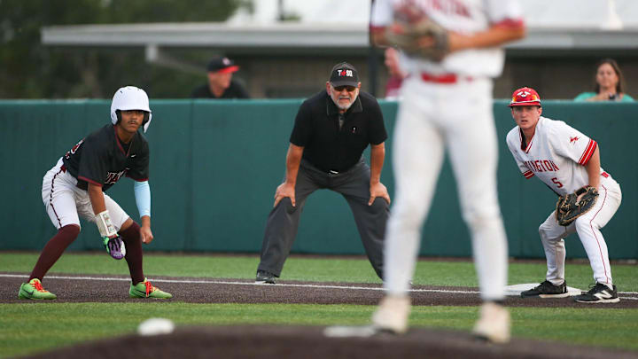 London defeats Huntington 6-3 in the Class 3A division I UIL State Semifinal game on Thursday, May 29, 2025, at Gardner Boggs Field in Austin, Texas. London defeats Huntington 6-3 in the Class 3A division I UIL State Semifinal game on Thursday, May 29, 2025, at Gardner Boggs Field in Austin, Texas.
