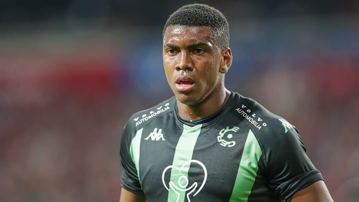 Kevin Denkey of Cercle Brugge seen during the UEFA...