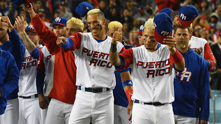 Francisco Lindor, Carlos Correa y otros jugadores de Puerto Rico ya lucieron el cabello amarillo en el Clásico Mundial de 2017