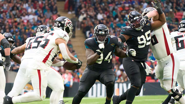 Oct 1, 2023; London, United Kingdom; Atlanta Falcons running back Tyler Allgeier (25).