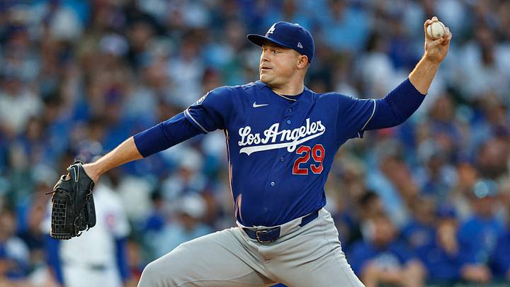Aug 4, 2026; Chicago, Illinois, USA; Los Angeles Dodgers starting pitcher Tarik Skubal (29) delivers a pitch against the Chicago Cubs during the first inning at Wrigley Field. Mandatory Credit: Kamil Krzaczynski-Imagn Images Aug 4, 2026; Chicago, Illinois, USA; Los Angeles Dodgers starting pitcher Tarik Skubal (29) delivers a pitch against the Chicago Cubs during the first inning at Wrigley Field. Mandatory Credit: Kamil Krzaczynski-Imagn Images