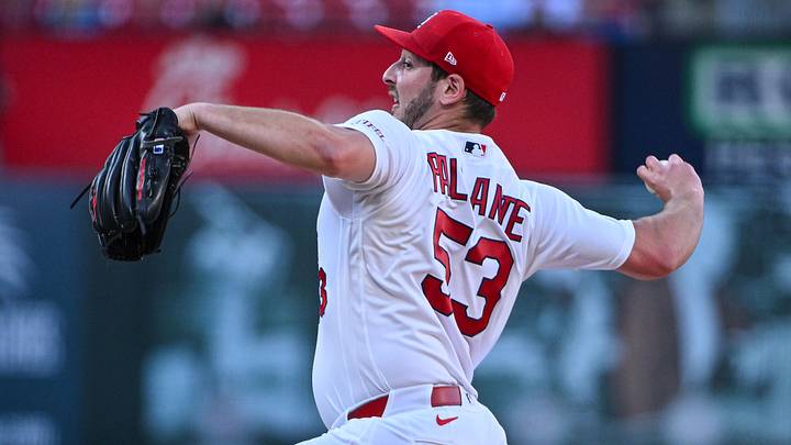 Jun 3, 2026; St. Louis, Missouri, USA; St. Louis Cardinals starting pitcher Andre Pallante (53) pitches against the Texas Rangers during the first inning at Busch Stadium. Mandatory Credit: Jeff Curry-Imagn Images Jun 3, 2026; St. Louis, Missouri, USA; St. Louis Cardinals starting pitcher Andre Pallante (53) pitches against the Texas Rangers during the first inning at Busch Stadium. Mandatory Credit: Jeff Curry-Imagn Images