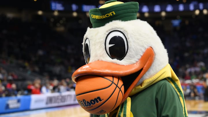 The Duck has a star turn at the NCAA Men's Basketball Tournament.