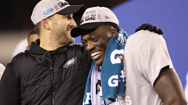 Nick Sirianni (L), A.J. Brown (R), Philadelphia Eagles