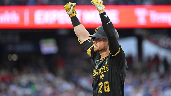 Jun 29, 2026; Philadelphia, Pennsylvania, USA; Pittsburgh Pirates right fielder Ryan O'Hearn (29) celebrates after hitting a 2-RBI single against the Philadelphia Phillies during the fifth inning at Citizens Bank Park. Mandatory Credit: Eric Hartline-Imagn Images Jun 29, 2026; Philadelphia, Pennsylvania, USA; Pittsburgh Pirates right fielder Ryan O'Hearn (29) celebrates after hitting a 2-RBI single against the Philadelphia Phillies during the fifth inning at Citizens Bank Park. Mandatory Credit: Eric Hartline-Imagn Images