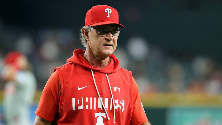 Aug 31, 2026; Phoenix, Arizona, USA; Philadelphia Phillies manager Don Mattingly in the sixth inning against the Arizona Diamondbacks at Chase Field. Mandatory Credit: Mark J. Rebilas-Imagn Images Aug 31, 2026; Phoenix, Arizona, USA; Philadelphia Phillies manager Don Mattingly in the sixth inning against the Arizona Diamondbacks at Chase Field. Mandatory Credit: Mark J. Rebilas-Imagn Images
