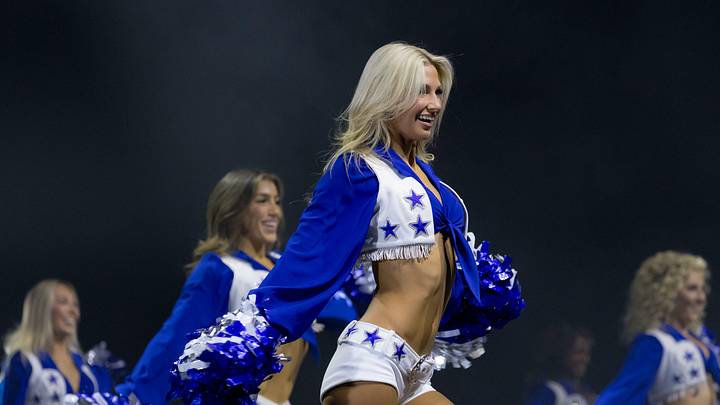 Dallas Cowboys Cheerleaders close with “Thunderstruck” during their final tour stop at the Abraham Chavez Theatre in El Paso, Texas Dallas Cowboys Cheerleaders close with “Thunderstruck” during their final tour stop at the Abraham Chavez Theatre in El Paso, Texas