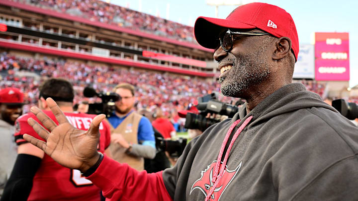 Tampa Bay Buccaneers head coach was still in a joking mood when asked about Mike Evans continuing his streak of 1,000 yard seasons.