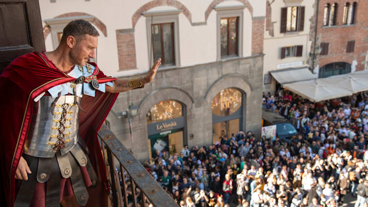 Francesco Totti per il lancio de Il Gladiatore II