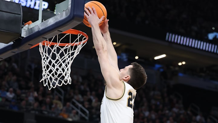 Purdue Boilermakers forward Camden Heide (23) dunks the ball Purdue Boilermakers forward Camden Heide (23) dunks the ball