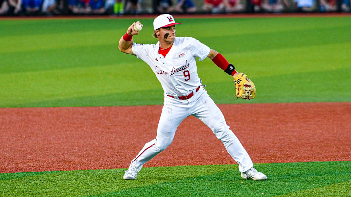 Louisville baseball infielder Dylan Hoy