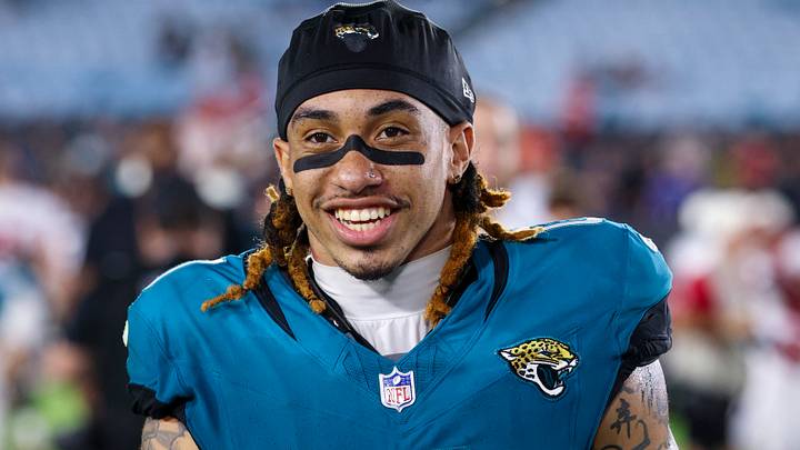 Aug 28, 2026; Jacksonville, Florida, USA; Jacksonville Jaguars wide receiver Michael Wortham (0) looks on after a  preseason game against the Tampa Bay Buccaneers at EverBank Stadium. Mandatory Credit: Nathan Ray Seebeck-Imagn Images