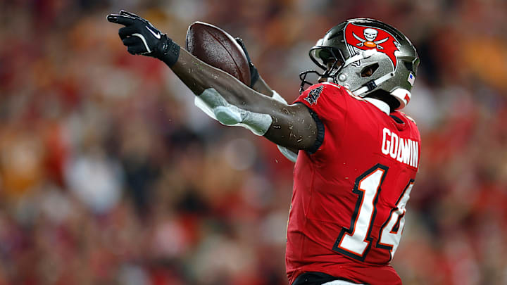 Tampa Bay Buccaneers WR Chris Godwin is returning in free agency on a three-year deal.