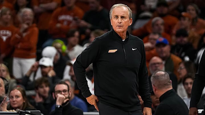 Tennessee head coach Rick Barnes walks the sideline during the game against the Texas Longhorns at the Moody Center on Saturday, Jan. 11, 2025.