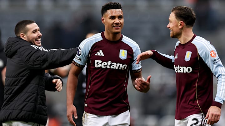 Ollie Watkins (central) is key to Villa’s goalscoring hopes.