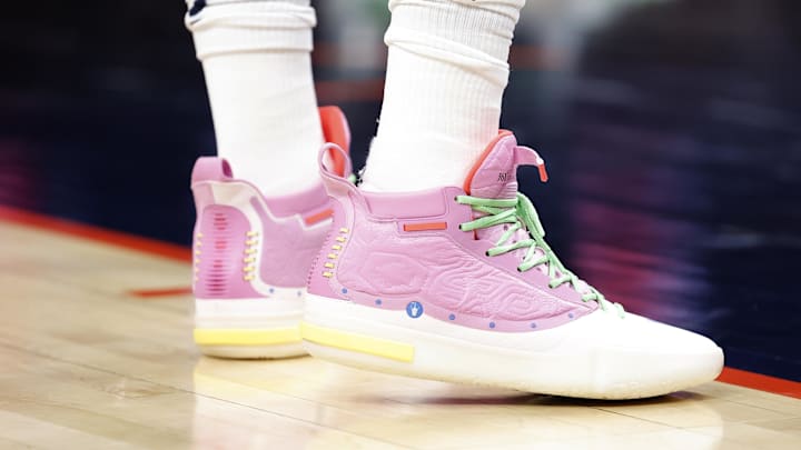 Denver Nuggets center Nikola Jokic's  basketball shoes are only available on sneaker resale websites.