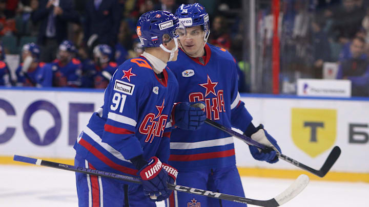 Ivan Demidov (91), Nikolai Polyakov (14) SKA Hockey Club...
