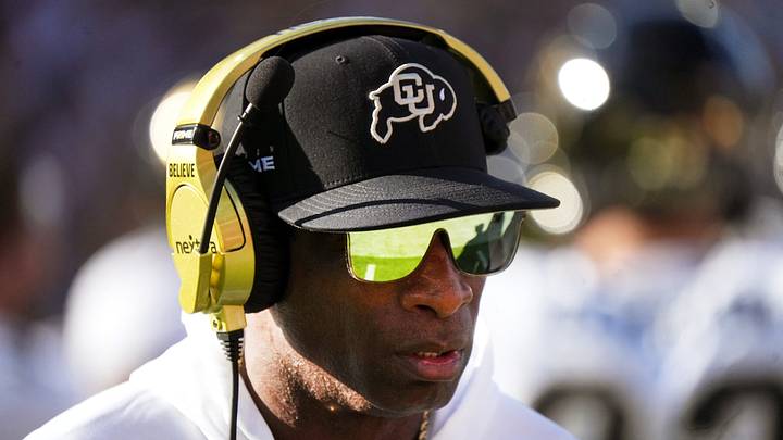 Deion Sanders walks the sidelines as the Colorado plays Arizona State at Mountain America Stadium. Deion Sanders walks the sidelines as the Colorado plays Arizona State at Mountain America Stadium.