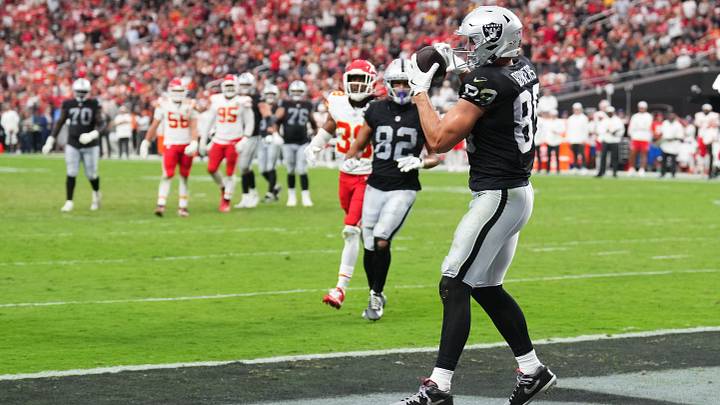 Brock Bowers is a good bet to score this week. Brock Bowers is a good bet to score this week.
